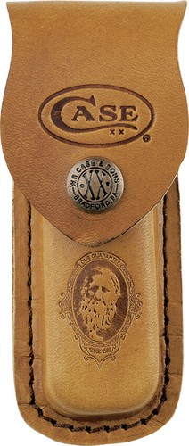 Case brown leather sheath - case,